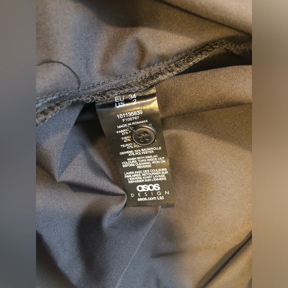 New without tag ASOS DESIGN oversized boyfriend mini shirt dress, US size 2 - Picture 6 of 7